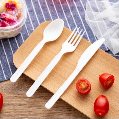 LULA Sale Party CPLA Disposable Cutlery Knife Fork Spoon Picnic Travel Supplies BPI Vincotte Certified Compostable Cutlery