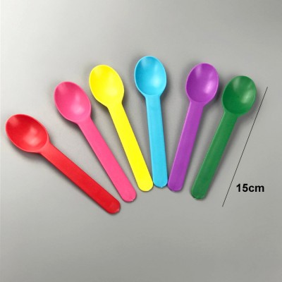 LULA 15cm Ecofriendly Disposable Ice Cream Matcha Biodegradable Spoon