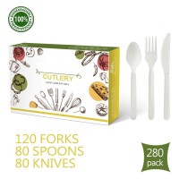 LULA Design Your Own Cutlery Eco Friendly Plant Starch 100 Composable Biodegradable Corn Starch Cutlery vs Wheat Paper Cutlery