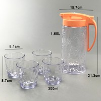 LULA 1.65L Large Capacity Cold Pitcher 4 colors Water Tea Juice Milk Pot PS Jug Kitchen Supplies Round Pitcher