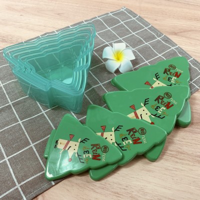 LULA 4 in 1 Christmas Decorative Tree Shape Cookie Container Manufacturers Promotional Snack Packing Boxes